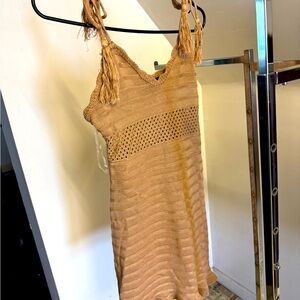 Almost Famous Mesh Beach Dress Size Medium Never Worn Tie Straps
